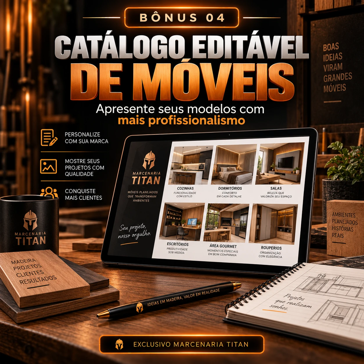 Bônus 04: Catálogo Editável de Móveis