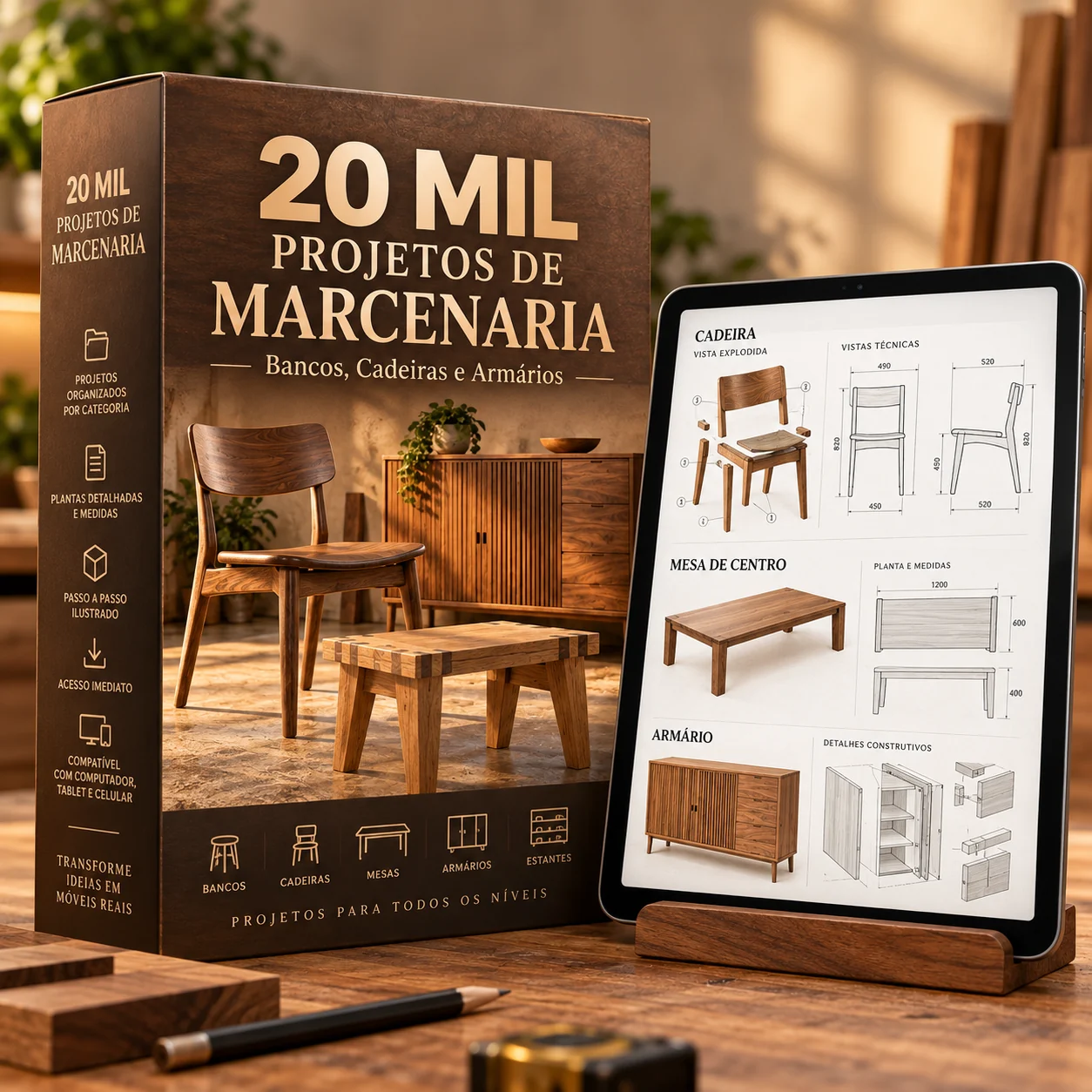 Mockup do acervo Marcenaria Titan