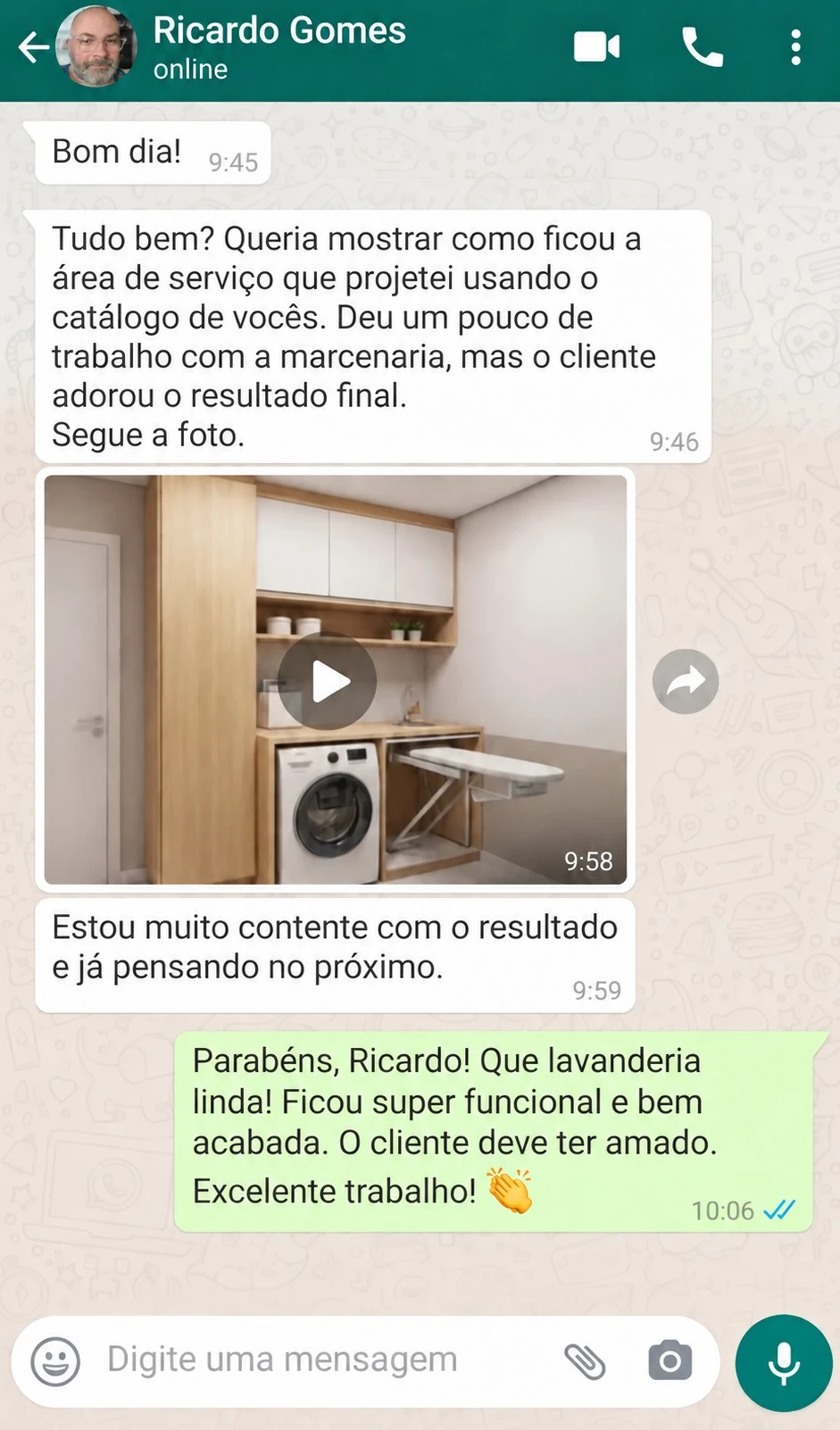 Depoimento de cliente sobre uma cozinha planejada